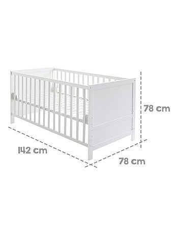 ROBA Lettino evolutivo completo "Sternenzauber" bianco 70×140 + set completo