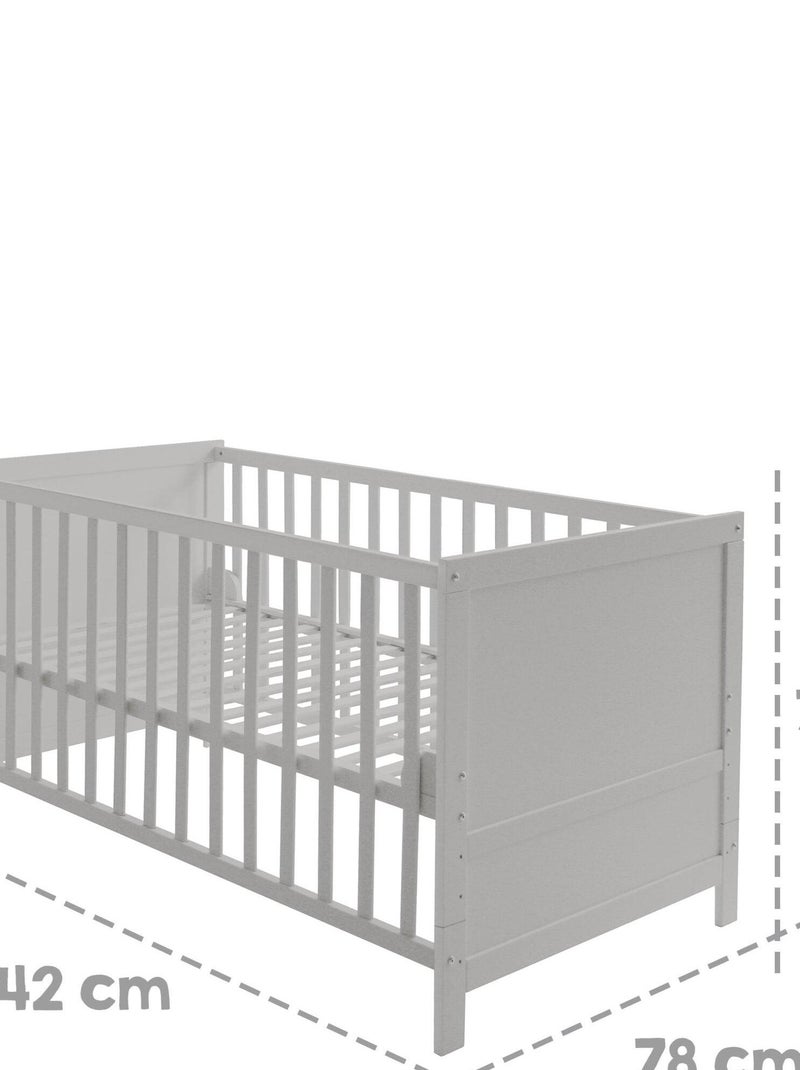 ROBA Lettino evolutivo completo "Sternenzauber" grigio 70×140 + set completo Grigio - Kiabi