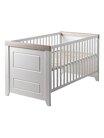 ROBA Lettino evolutivo "Felicia" 70×140 – convertibile – altezza regolabile – bianco / decor