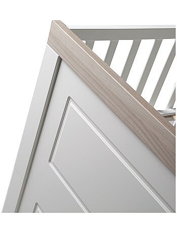 ROBA Lettino evolutivo "Felicia" 70×140 – convertibile – altezza regolabile – bianco / decor