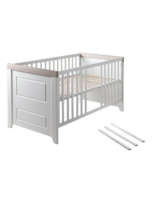 ROBA Lettino evolutivo "Felicia" 70×140 – convertibile – altezza regolabile – bianco / decor - Kiabi