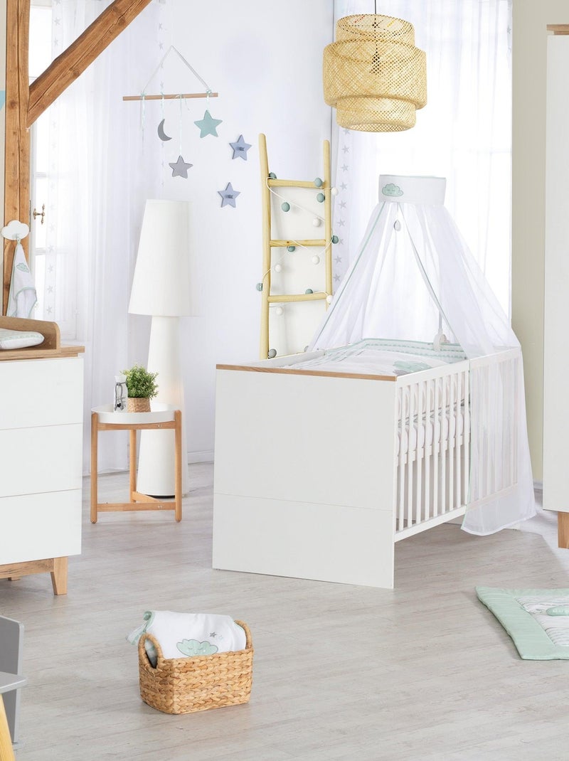 ROBA Lettino evolutivo "Finn" 70×140 – altezza regolabile – da 0 a 7 anni – bianco / rovere dorato Bianco Bianco - Kiabi