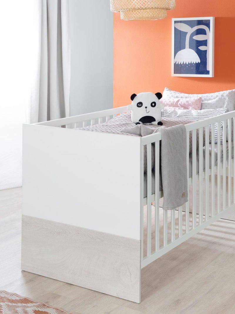 ROBA Lettino evolutivo Julia 70×140 – convertibile – altezza regolabile – bianco / rovere sbiancato Bianco - Kiabi