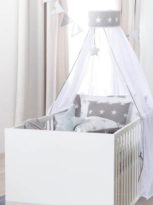 ROBA Lettino evolutivo Julia 70×140 – convertibile – altezza regolabile – bianco / rovere sbiancato - Kiabi