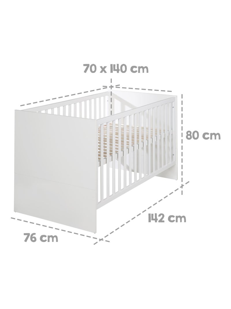 ROBA Lettino evolutivo Lilo – altezza regolabile – 70×140 cm – bianco Bianco - Kiabi