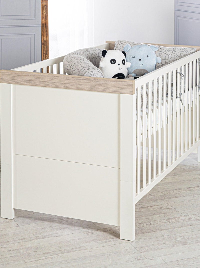 ROBA Lettino evolutivo "Lucy" 70×140 – altezza regolabile – da 0 a 7 anni – bianco / decor Luna Elm Bianco - Kiabi