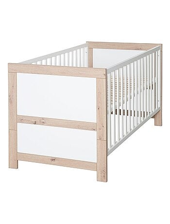 ROBA Lettino evolutivo Malo 70×140 cm – cornice effetto rovere / bianco