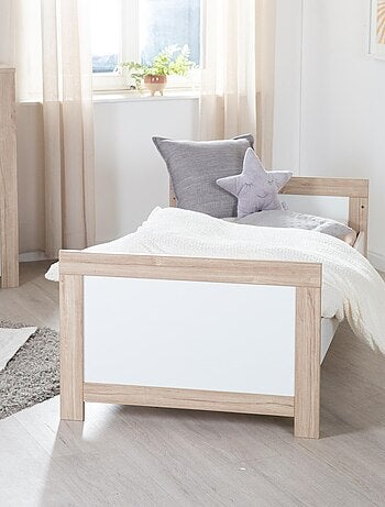 ROBA Lettino evolutivo Malo 70×140 cm – cornice effetto rovere / bianco
