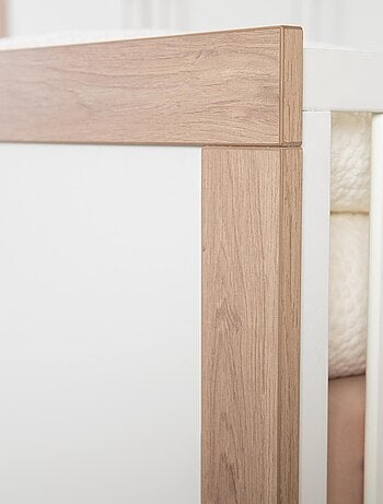 ROBA Lettino evolutivo Malo 70×140 cm – cornice effetto rovere / bianco