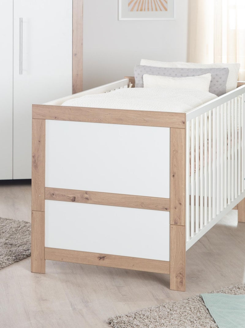ROBA Lettino evolutivo Malo 70×140 cm – cornice effetto rovere / bianco Bianco - Kiabi