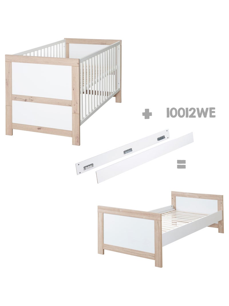 ROBA Lettino evolutivo Malo 70×140 cm – cornice effetto rovere / bianco Bianco - Kiabi