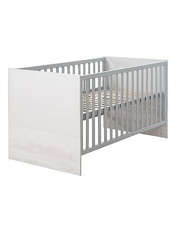 ROBA Lettino evolutivo “Maren 2” 70×140 – altezza regolabile – grigio chiaro/rovere sbiancato