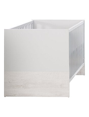 ROBA Lettino evolutivo “Maren 2” 70×140 – altezza regolabile – grigio chiaro/rovere sbiancato