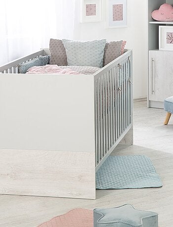 ROBA Lettino evolutivo “Maren 2” 70×140 – altezza regolabile – grigio chiaro/rovere sbiancato