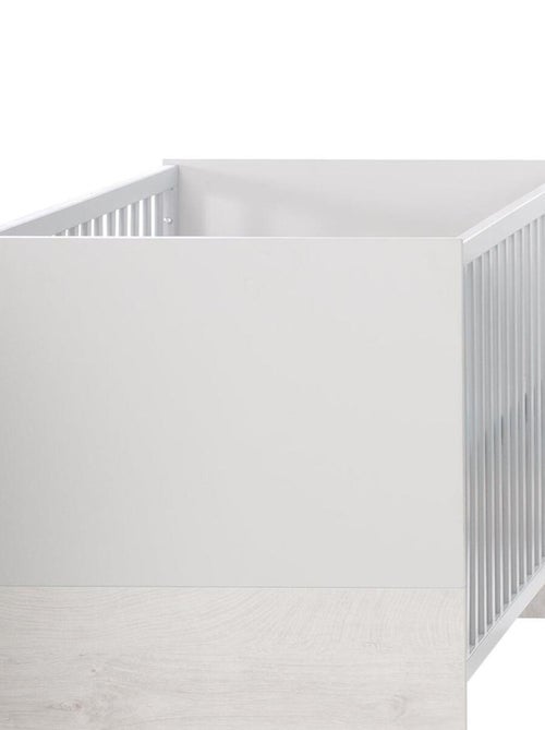 ROBA Lettino evolutivo “Maren 2” 70×140 – altezza regolabile – grigio chiaro/rovere sbiancato - Kiabi