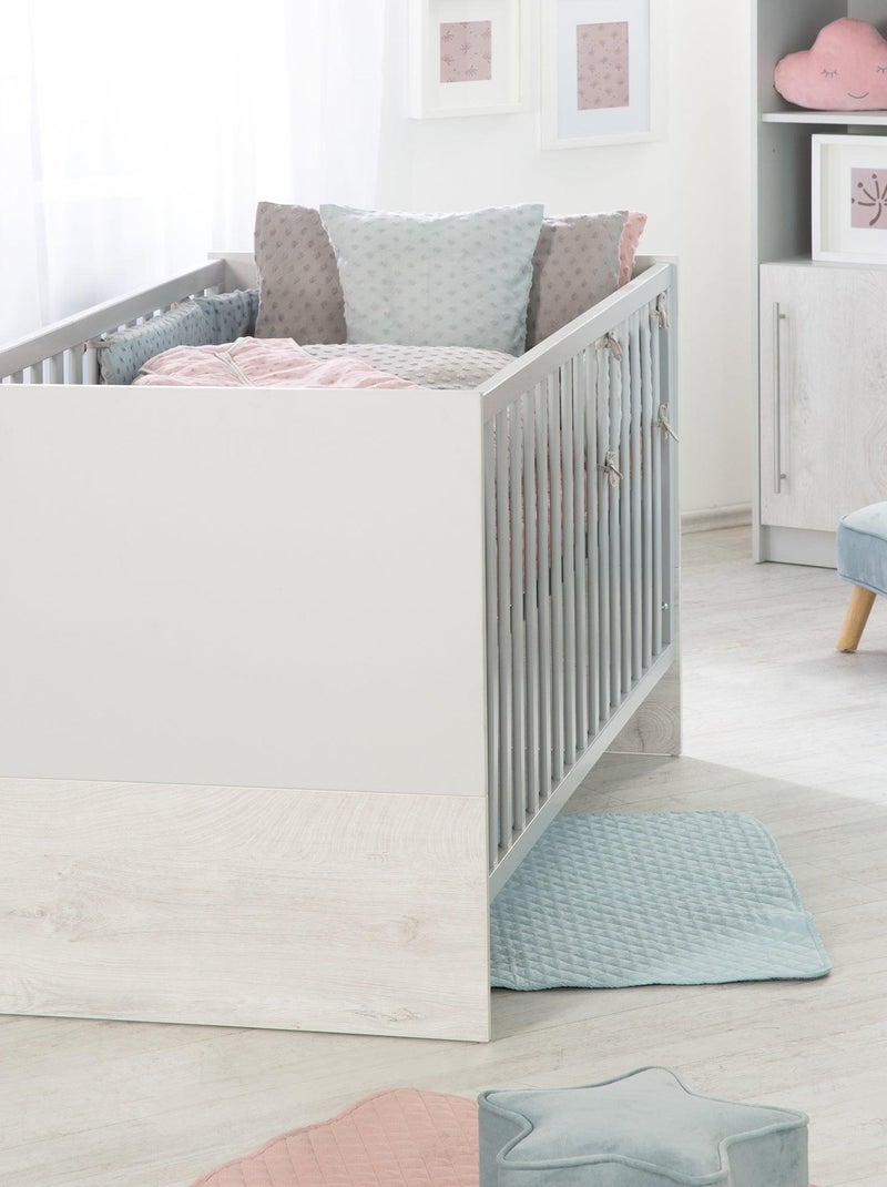 ROBA Lettino evolutivo “Maren 2” 70×140 – altezza regolabile – grigio chiaro/rovere sbiancato Grigio chiaro - Kiabi