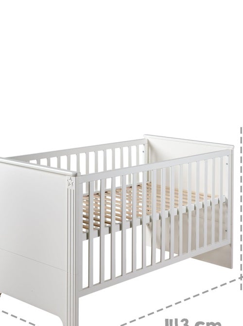 ROBA Lettino evolutivo "Maxi" 70×140 – convertibile – altezza regolabile – bianco - Kiabi