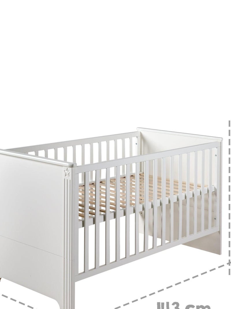 ROBA Lettino evolutivo "Maxi" 70×140 – convertibile – altezza regolabile – bianco Bianco - Kiabi