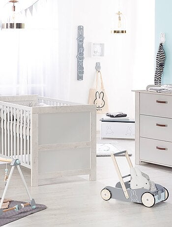 ROBA Lettino evolutivo "Mila" 70×140 – altezza regolabile – grigio chiaro / rovere sbiancato