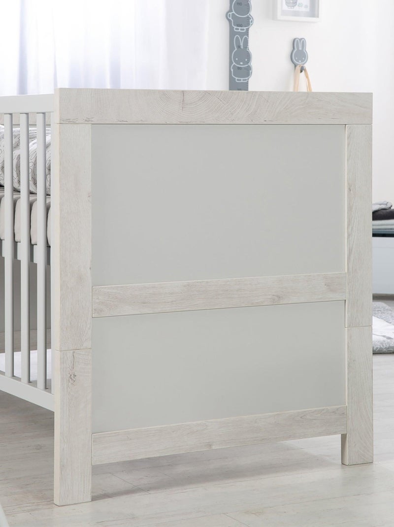 ROBA Lettino evolutivo "Mila" 70×140 – altezza regolabile – grigio chiaro / rovere sbiancato Grigio chiaro - Kiabi