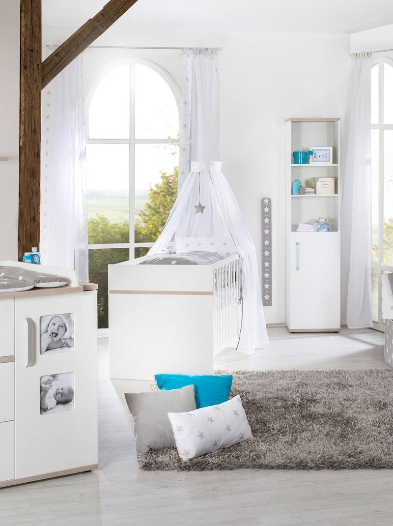 ROBA Lettino evolutivo "Moritz" 70×140 – convertibile – altezza regolabile – bianco / decor Bianco - Kiabi