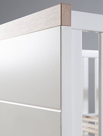 ROBA Lettino evolutivo "Nele" 70×140 – altezza regolabile – bianco / rovere artigianale