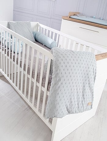 ROBA Lettino evolutivo "Nele" 70×140 – altezza regolabile – bianco / rovere artigianale