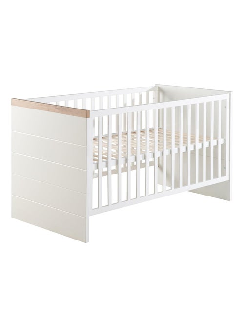 ROBA Lettino evolutivo "Nele" 70×140 – altezza regolabile – bianco / rovere artigianale - Kiabi