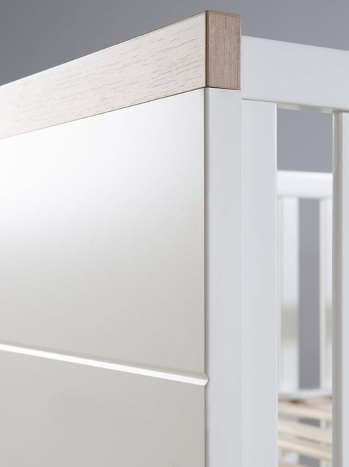 ROBA Lettino evolutivo "Nele" 70×140 – altezza regolabile – bianco / rovere artigianale - Kiabi