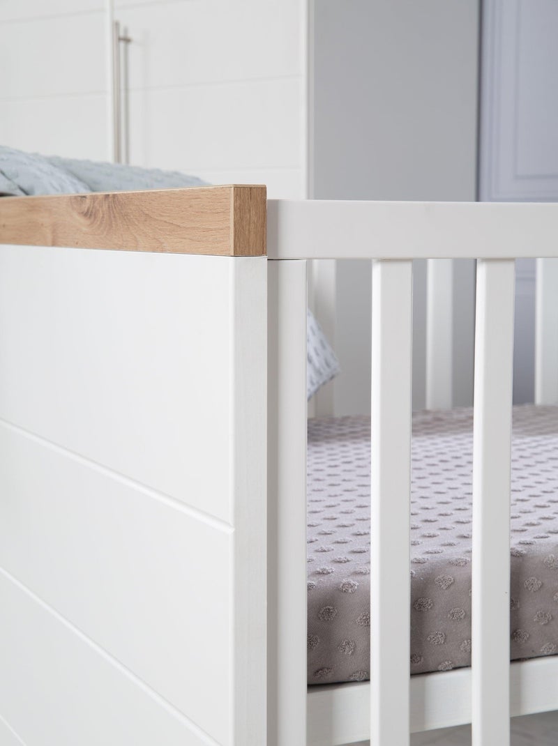 ROBA Lettino evolutivo "Nele" 70×140 – altezza regolabile – bianco / rovere artigianale Bianco - Kiabi