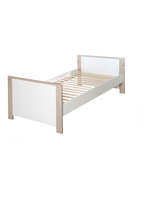 ROBA Lettino evolutivo Olaf 70×140 – altezza regolabile – 3 sbarre removibili – bianco / decor legno - Kiabi