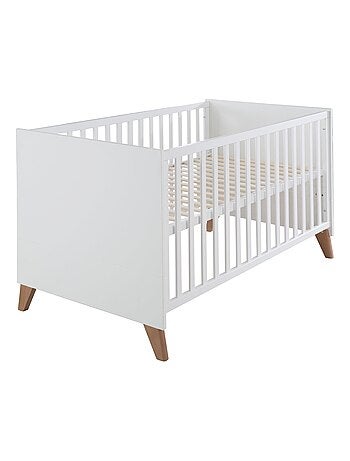 ROBA Lettino evolutivo Ole 70×140 cm – regolabile in altezza – bianco – piedi in rovere