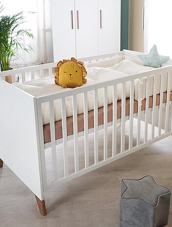 ROBA Lettino evolutivo Ole 70×140 cm – regolabile in altezza – bianco – piedi in rovere