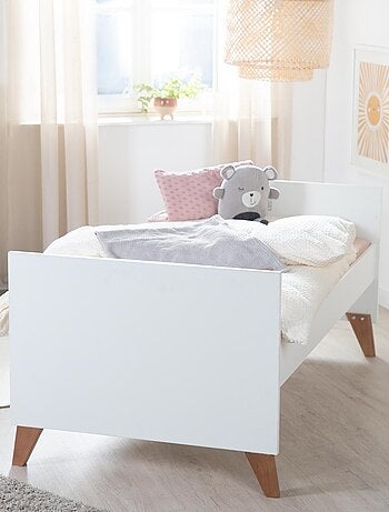 ROBA Lettino evolutivo Ole 70×140 cm – regolabile in altezza – bianco – piedi in rovere