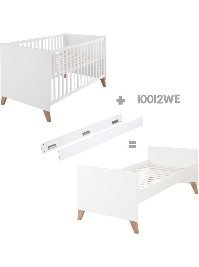 ROBA Lettino evolutivo Ole 70×140 cm – regolabile in altezza – bianco – piedi in rovere Bianco - Kiabi