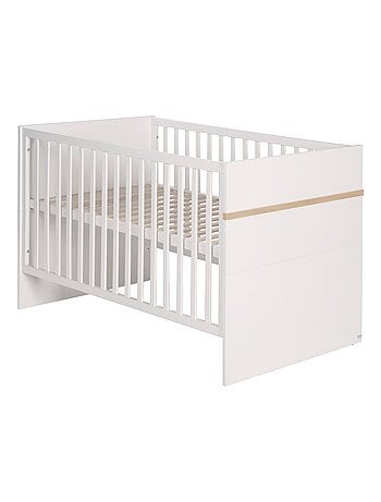 ROBA Lettino evolutivo "Pia" 70×140 – convertibile – altezza regolabile – bianco / decor "San Remo