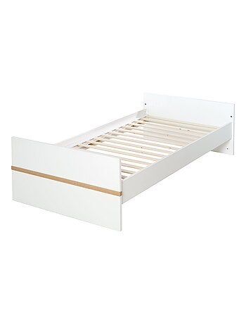 ROBA Lettino evolutivo "Pia" 70×140 – convertibile – altezza regolabile – bianco / decor "San Remo