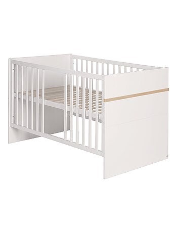 ROBA Lettino evolutivo "Pia" 70×140 – convertibile – altezza regolabile – bianco / decor "San Remo