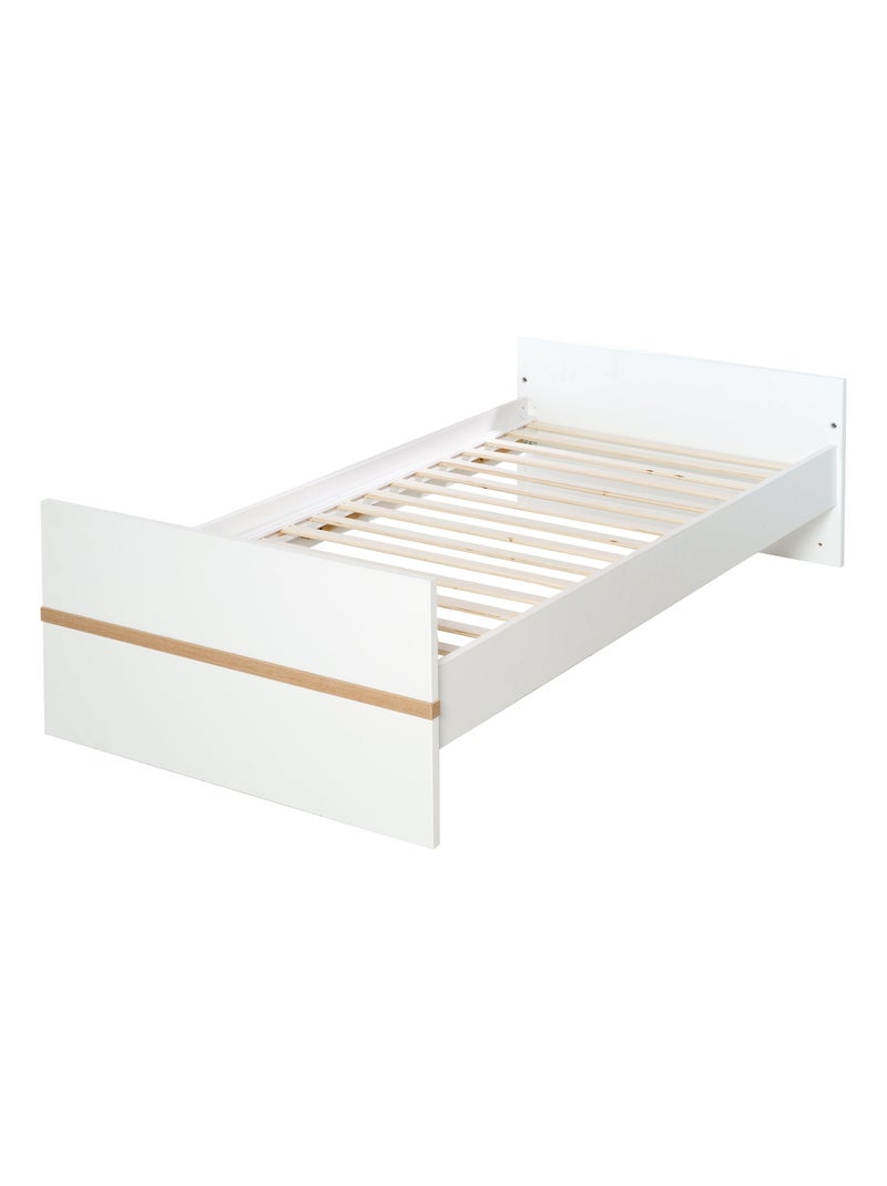 ROBA Lettino evolutivo "Pia" 70×140 – convertibile – altezza regolabile – bianco / decor "San Remo" Bianco - Kiabi