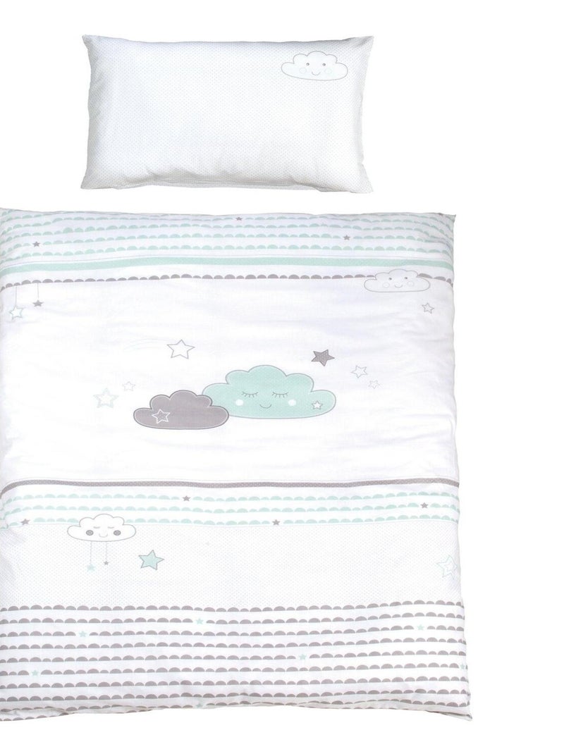 ROBA Lettino Happy Cloud 60×120 cm + set completo Bianco - Kiabi