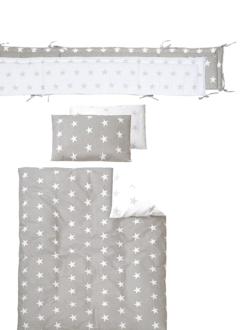 ROBA Lettino "Little Stars" 60×120 cm + set completo Bianco - Kiabi