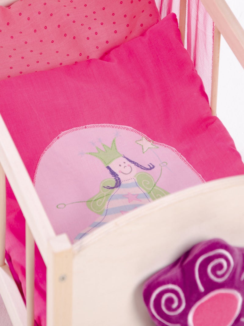 ROBA Lettino per bambole con ruote "Happy Fee" – incluso set tessile Beige/Rosa - Kiabi