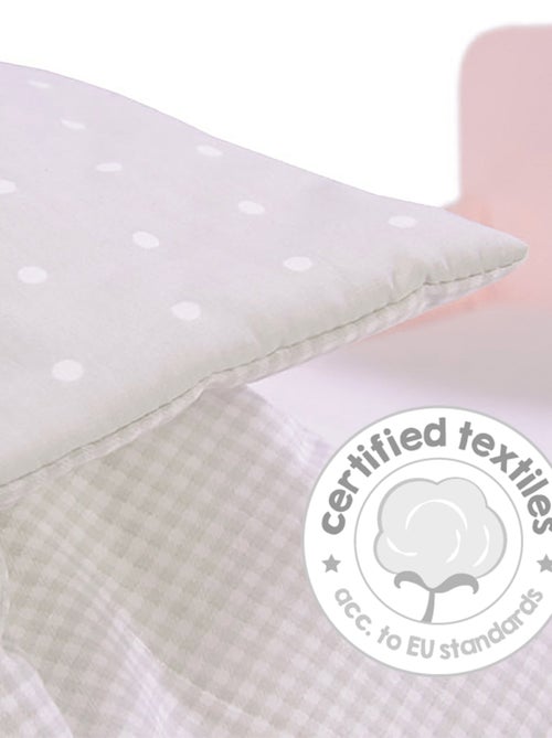 ROBA Lettino per bambole "Princess Sophie" in legno – incluso set tessile – rosa/grigio - Kiabi