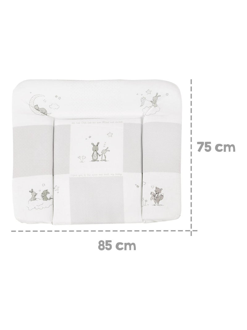 ROBA Materassino fasciatoio "Fox & Bunny" – 85x75 – rivestito in PU Bianco - Kiabi