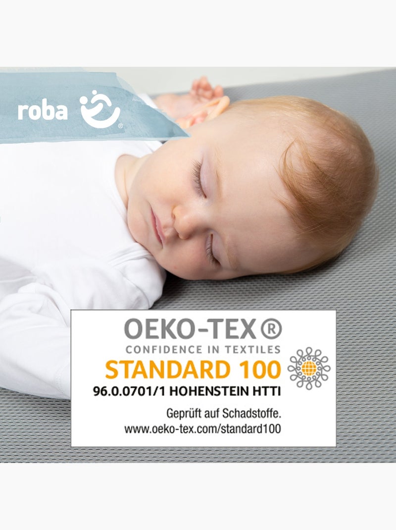 ROBA Materasso bebè climatizzato e sfoderabile – "Safe Asleep® Air Balance Premiummesh" Grigio - Kiabi
