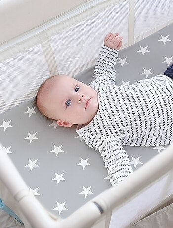 ROBA Materasso da viaggio Little Stars 60×120 pieghevole + borsa