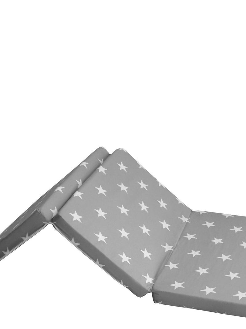 ROBA Materasso da viaggio Little Stars 60×120 pieghevole + borsa Grigio bianco - Kiabi