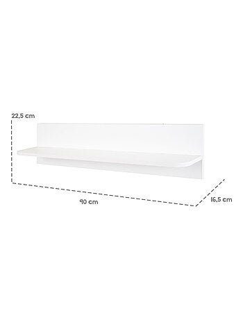 ROBA Mensola da parete per cameretta – 90 cm – bianco canadese