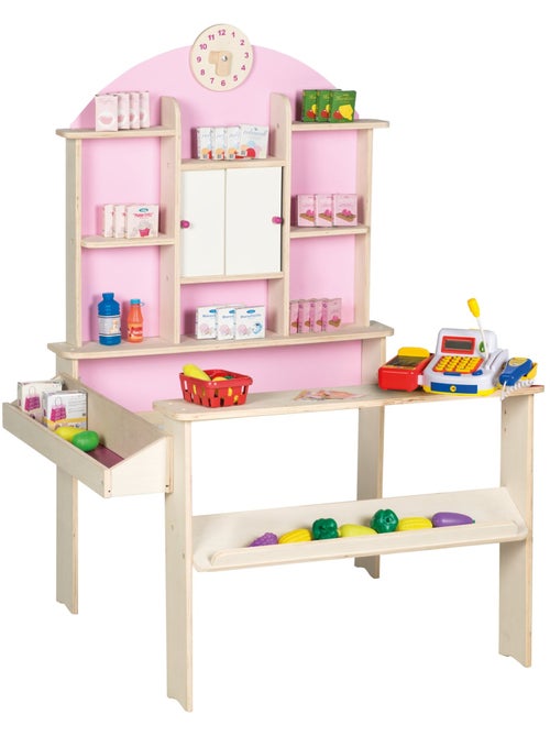 ROBA Negozietto in legno con orologio + cassa registratrice con microfono e accessori - Kiabi