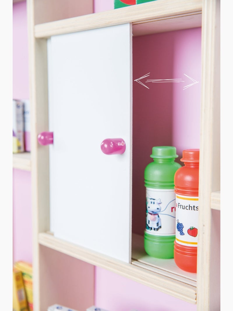 ROBA Negozietto in legno con orologio + cassa registratrice con microfono e accessori Beige/Rosa - Kiabi